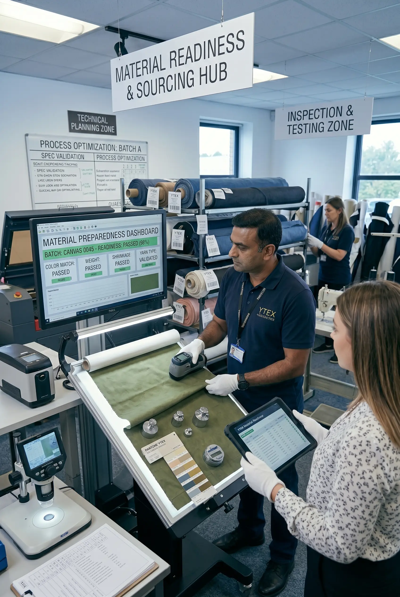 Fabric and trim assessment for bulk readiness